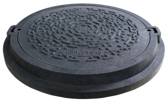 Люк каналізаційний С(В125), 12,5 тонн, високоміцний чавун з демпфером